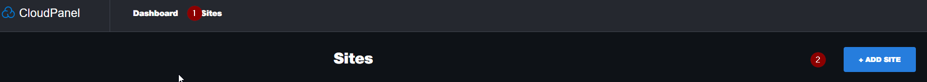 adds a new site in cloudpanel